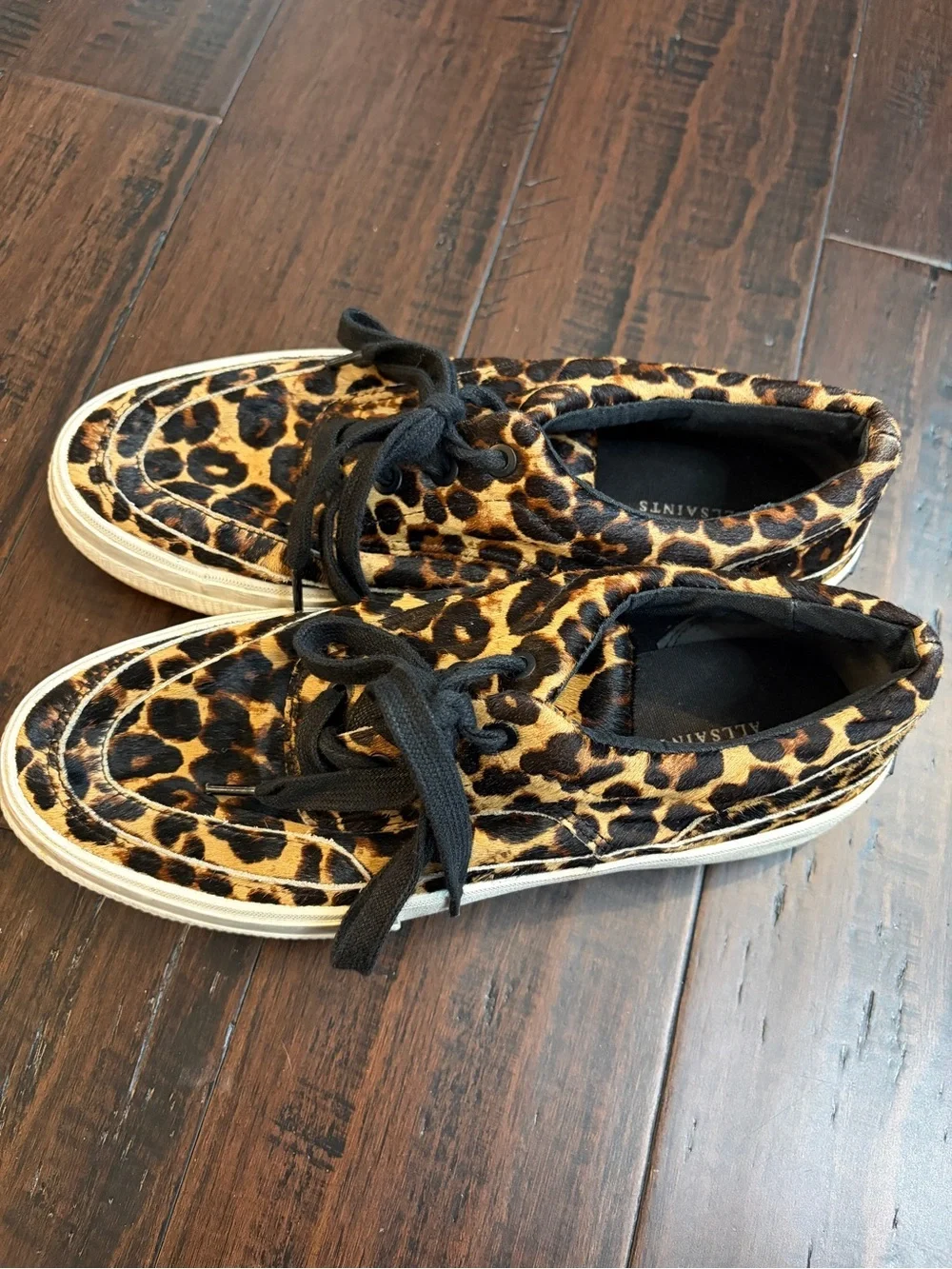 All Saints Leopard-Print Classic Platform Sneaker casual cool girl elevated 90’s